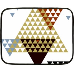 Colorful Modern Geometric Triangles Pattern Double Sided Fleece Blanket (mini) 