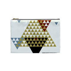 Colorful Modern Geometric Triangles Pattern Cosmetic Bag (medium) 