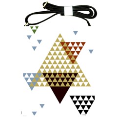 Colorful Modern Geometric Triangles Pattern Shoulder Sling Bags by Dushan