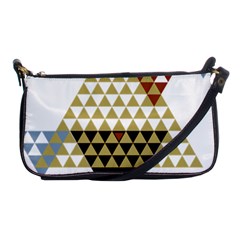 Colorful Modern Geometric Triangles Pattern Shoulder Clutch Bags by Dushan