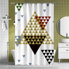 Colorful Modern Geometric Triangles Pattern Shower Curtain 48  X 72  (small) 