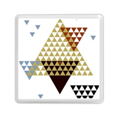 Colorful Modern Geometric Triangles Pattern Memory Card Reader (square) 