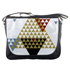 Colorful Modern Geometric Triangles Pattern Messenger Bags