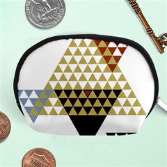 Colorful Modern Geometric Triangles Pattern Accessory Pouches (medium) 