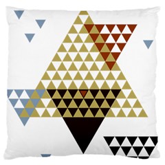 Colorful Modern Geometric Triangles Pattern Large Flano Cushion Cases (one Side) 