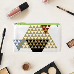 Colorful Modern Geometric Triangles Pattern Cosmetic Bag (xs)