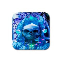 Skull Worship Rubber Square Coaster (4 Pack)  by icarusismartdesigns