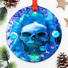 Skull Worship Round Ornament (two Sides) 