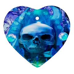 Skull Worship Heart Ornament (2 Sides)