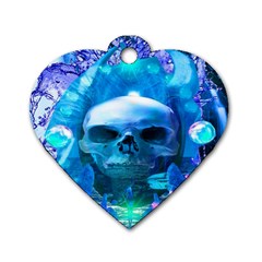 Skull Worship Dog Tag Heart (two Sides) by icarusismartdesigns