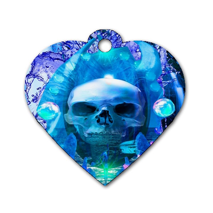 Skull Worship Dog Tag Heart (Two Sides)