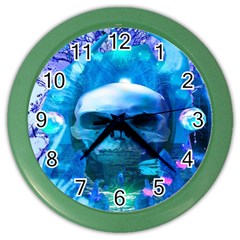 Skull Worship Color Wall Clocks by icarusismartdesigns