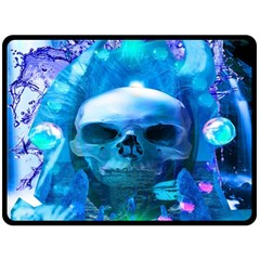 Skull Worship Fleece Blanket (large)  by icarusismartdesigns