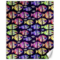 Colorful Fishes Pattern Design Canvas 16  X 20  