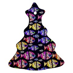 Colorful Fishes Pattern Design Ornament (christmas Tree)