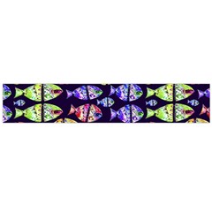 Colorful Fishes Pattern Design Flano Scarf (large) 