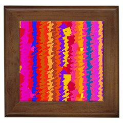 Colorful Pieces Framed Tile