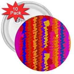 Colorful Pieces 3  Button (10 Pack)