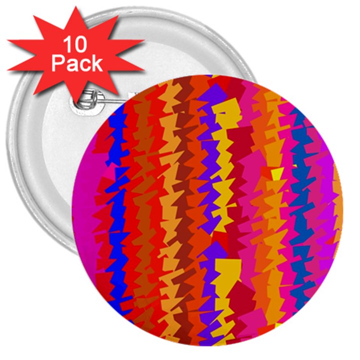 Colorful pieces 3  Button (10 pack)