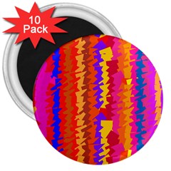 Colorful Pieces 3  Magnet (10 Pack)