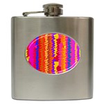 Colorful pieces Hip Flask (6 oz) Front