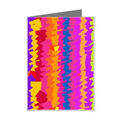 Colorful Pieces Mini Greeting Card by LalyLauraFLM