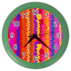 Colorful Pieces Color Wall Clock