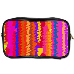 Colorful Pieces Toiletries Bag (two Sides) by LalyLauraFLM