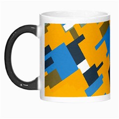 Blue Yellow Shapes Morph Mug by LalyLauraFLM