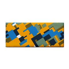 Blue Yellow Shapes Hand Towel