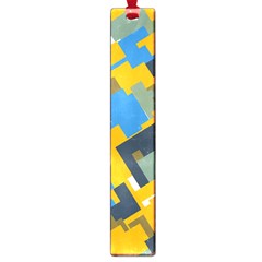 Blue Yellow Shapes Large Book Mark