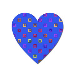 3d Squares On A Blue Background Magnet (heart)