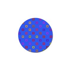 3d Squares On A Blue Background Golf Ball Marker