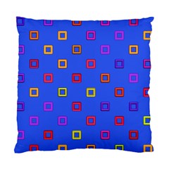 3d Squares On A Blue Background Standard Cushion Case (two Sides)