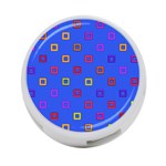 3d squares on a blue background 4-Port USB Hub (Two Sides) Front