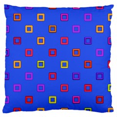 3d Squares On A Blue Background Large Cushion Case (two Sides)