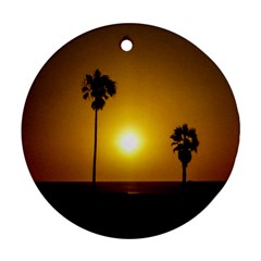 Sunset Scene At The Coast Of Montevideo Uruguay Ornament (round) 