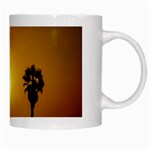 Sunset Scene at the Coast of Montevideo Uruguay White Mugs Right