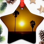 Sunset Scene at the Coast of Montevideo Uruguay Star Ornament (Two Sides)  Front