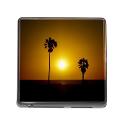 Sunset Scene At The Coast Of Montevideo Uruguay Memory Card Reader (square)