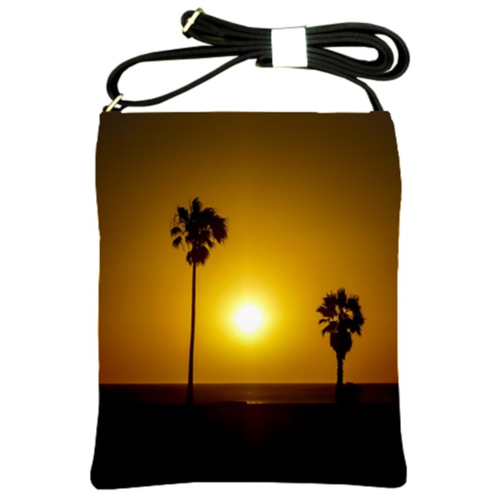 Sunset Scene at the Coast of Montevideo Uruguay Shoulder Sling Bags