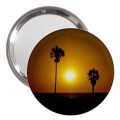 Sunset Scene At The Coast Of Montevideo Uruguay 3  Handbag Mirrors