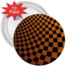 Abstract Square Checkers  3  Buttons (10 Pack)  by OZMedia