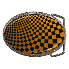 Abstract Square Checkers  Belt Buckles