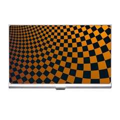 Abstract Square Checkers  Business Card Holders