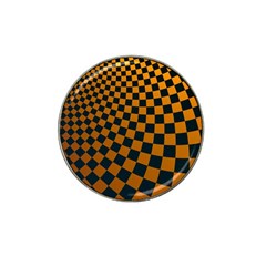 Abstract Square Checkers  Hat Clip Ball Marker (4 Pack)