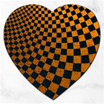 Abstract Square Checkers  Jigsaw Puzzle (Heart) Front