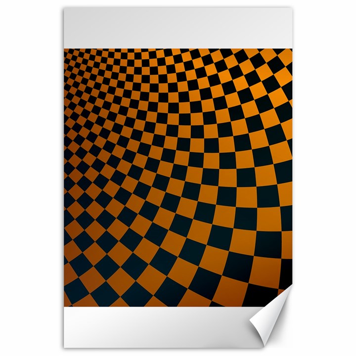 Abstract Square Checkers  Canvas 24  x 36 