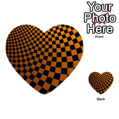 Abstract Square Checkers  Multi-purpose Cards (heart) 