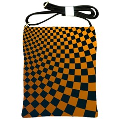 Abstract Square Checkers  Shoulder Sling Bags by OZMedia